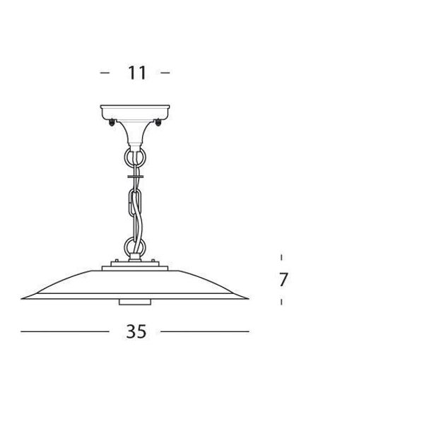 Sospensione Grande E27 Sovil Antique Grafite - 213/16