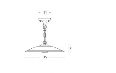 Sospensione Grande E27 Sovil Antique Grafite - 213/16