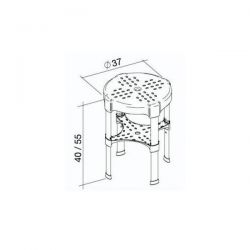 Sgabello Regolabile Da Bagno Bianco PR-STA-PP-BX