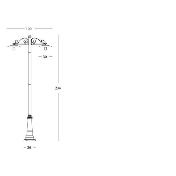 Palo Alto Due Luci E27 Sovil Antique Grafite - 886/16