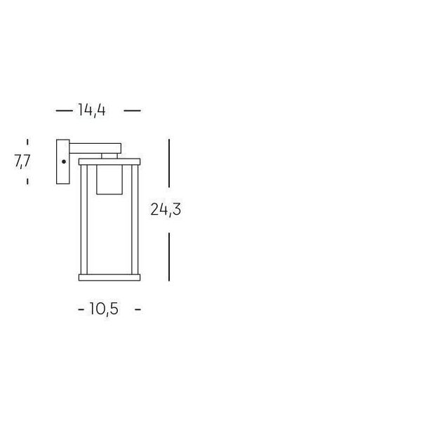 Applique In Basso Media E27 Sovil Aurea Nero - 177/06