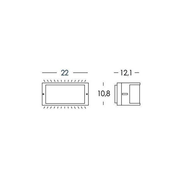 Applique Aperta Mini E27 Sovil Bia Caffe' - 173/27