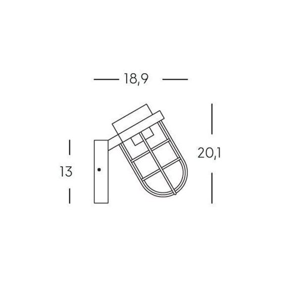 Applique In Basso E27 Sovil Boat Bianco - 176/02