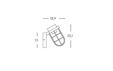 Applique In Basso E27 Sovil Boat Bianco - 176/02