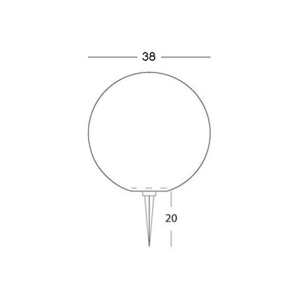 Sfera Da Pavimento D.380 E27 Sovil Ball Bianco - 639/02