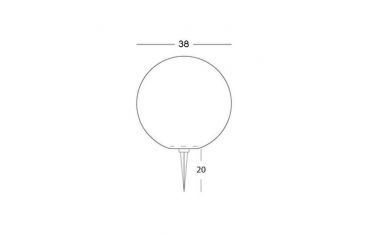 Sfera Da Pavimento D.380 E27 Sovil Ball Bianco - 639/02