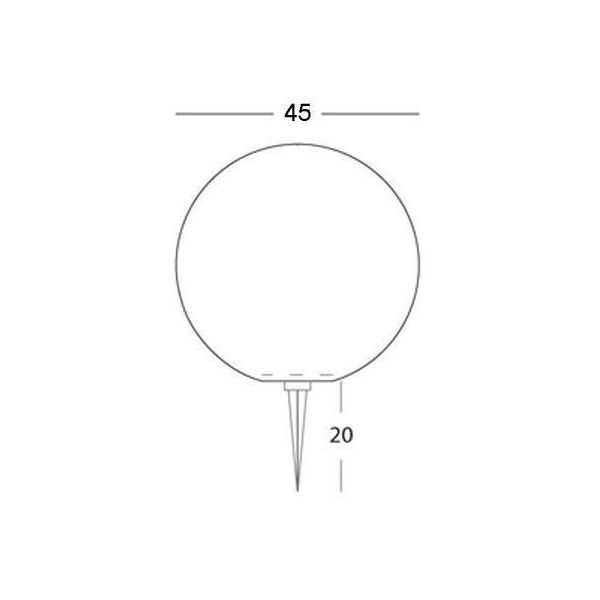 Sfera Da Pavimento D.450 E27 Sovil Ball Bianco - 640/02