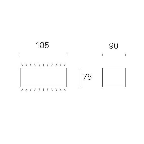 Applique Bi-emissione Regular 11w Led 3000k Sovil Box Caffe' - 98582/27