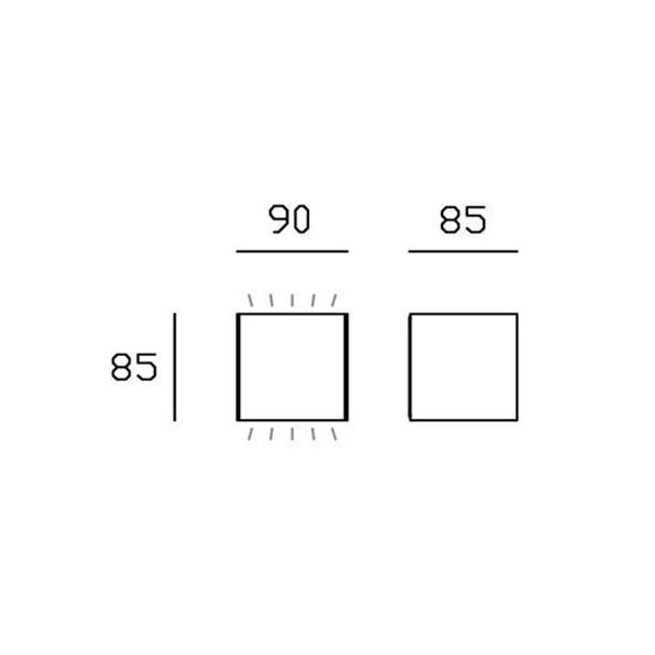 Applique Bi-emissione Mini 5,5w X2 Led 4000k Sovil Box Bianco - 99589/02