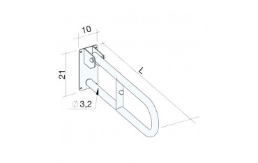 Barre di Sostegno da Muro Laccato in Acciaio Bianco EH-WA-70-PCX