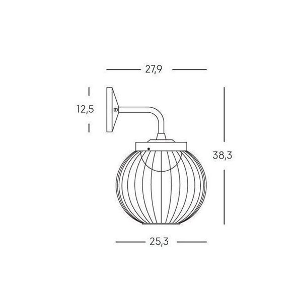 Applique In Basso 20w Led 3000k Sovil Cage Nero - 98505/06