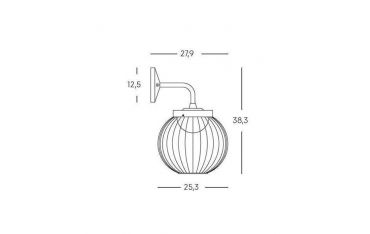 Applique In Basso 20w Led 4000k Sovil Cage Nero - 99505/06