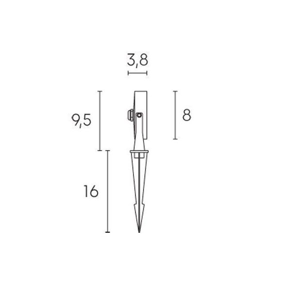 Faretto Con Picchetto 9w Led 4000k Sovil Ciak Grafite - 99580/16