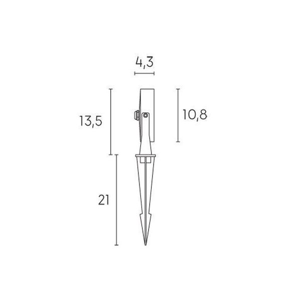 Faretto Con Picchetto 15w Led 4000k Sovil Ciak Grafite - 99581/16