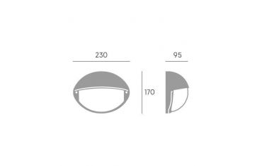 Applique Palpebra 7w Led 4000k Sovil Coconut Grafite - 99511/16