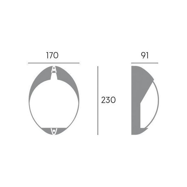 Applique Verticale 7w Led 4000k Sovil Cocoup Corten - 99513/36