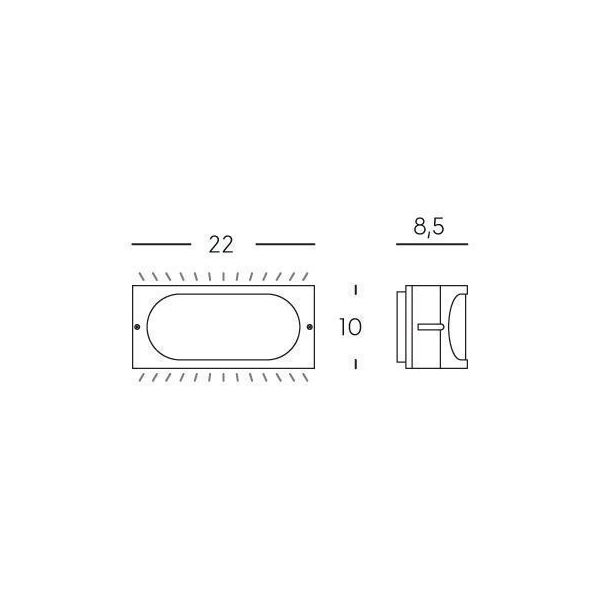 Applique Aperta E27 Sovil Dive Caffe' - 174/27