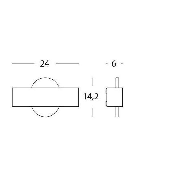 Applique Curva 10w Led 4000k Sovil Dexter Bianco - 99139/02