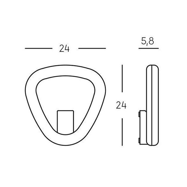 Applique Triangolo 20w Led 3000k Sovil Daphne Grafite - 98779/16