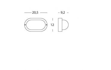 Plafoniera In Resina E27 Sovil Echo Ovale Bianco - 45/02