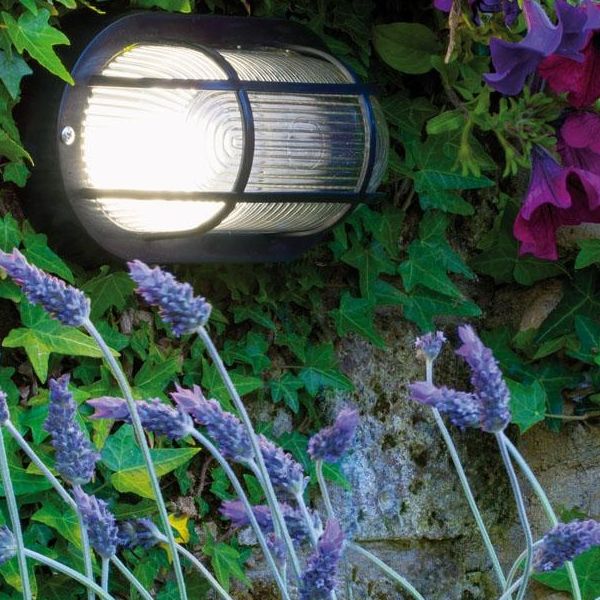 Plafoniera In Resina Con Gabbia E27 Sovil Echo Ovale Nero - 46/06