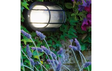 Plafoniera In Resina Con Gabbia E27 Sovil Echo Ovale Nero - 46/06