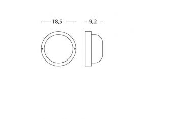 Plafoniera In Resina E27 Sovil Echo Tonda Bianco - 47/02