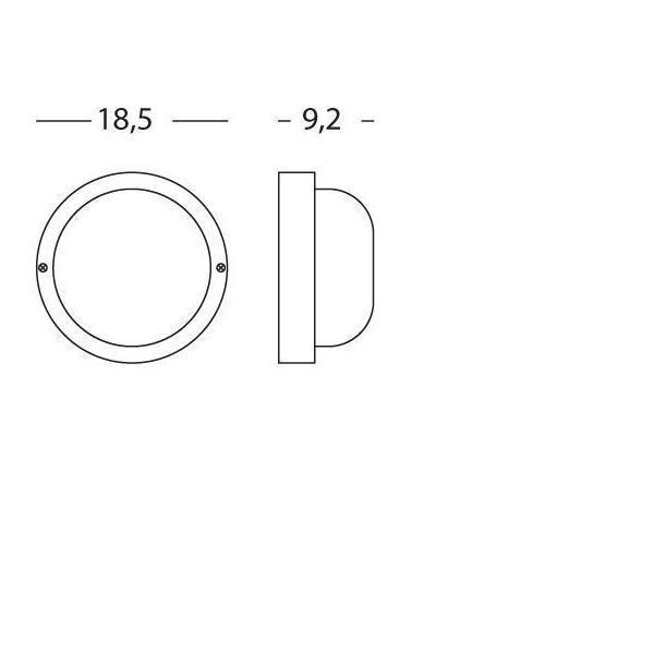 Plafoniera In Resina E27 Sovil Echo Tonda Nero - 47/06