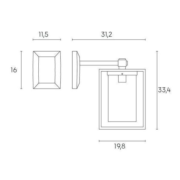 Applique In Basso Grande E27 Sovil Domus Bianco - 597/02