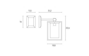 Applique In Basso Grande E27 Sovil Domus Bianco - 597/02