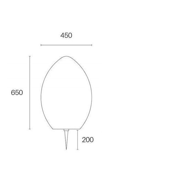 Punto Luce Ovale E27 Sovil Egg Bianco - 380/02