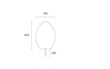Punto Luce Ovale E27 Sovil Egg Bianco - 380/02