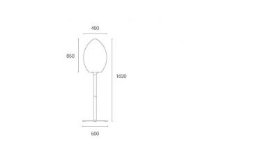 Piantana Ovale E27 Sovil Egg Alluminio - 381/72