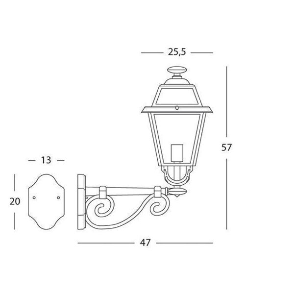 Applique In Alto Grande E27 Sovil Elegance Grafite - 855/16