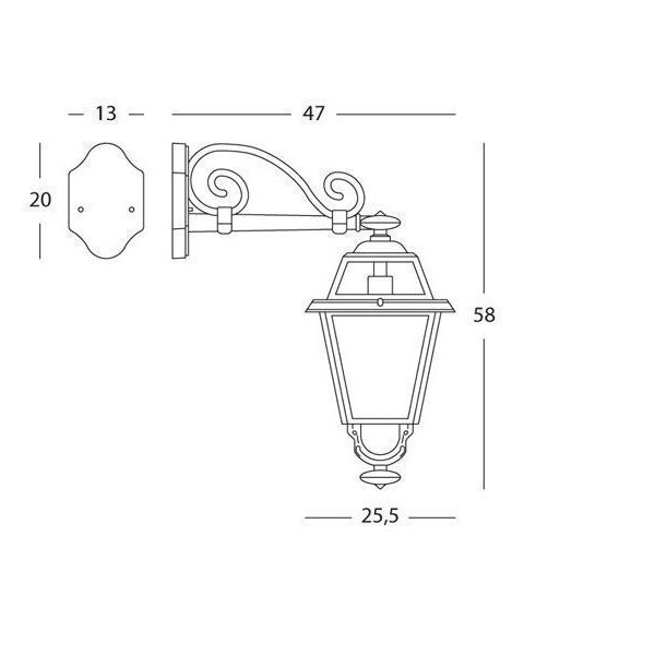 Applique In Basso Grande E27 Sovil Elegance Grafite - 856/16