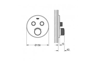 Miscelatore Termostatico Grohe Grohtherm SmartControl 2 vie - 29119000