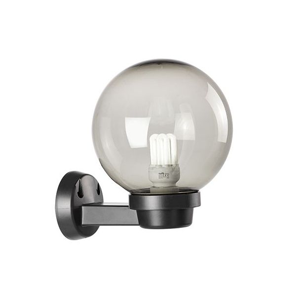 Applique Sfera Fume\' D.200 E27 Sovil Globo Nero - 362/06