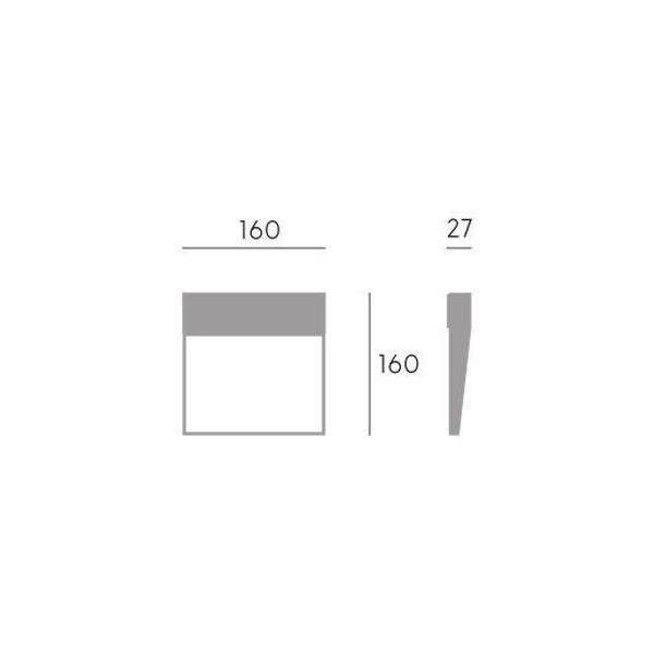 Applique  Segna-passo 6w Led 3000k Sovil Geo Square Grafite - 98155/16