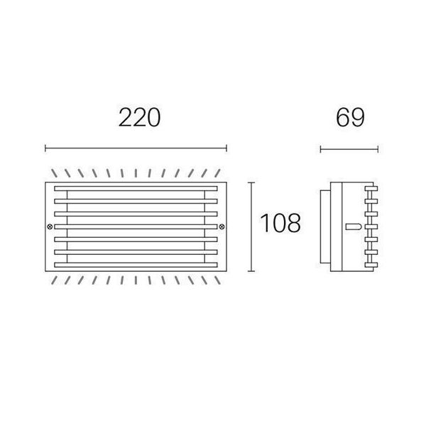 Applique Gabbia 10w Led 3000k Sovil Grid Grafite - 98501/16