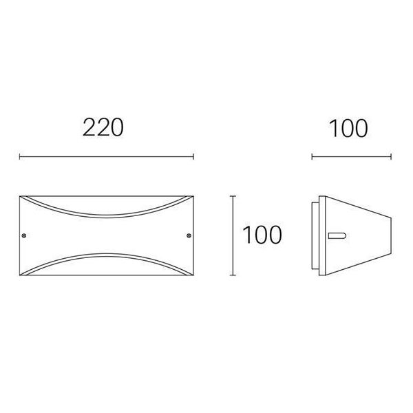 Applique Fascia 10w Led 3000k Sovil Lhasa Caffe' - 98181/27