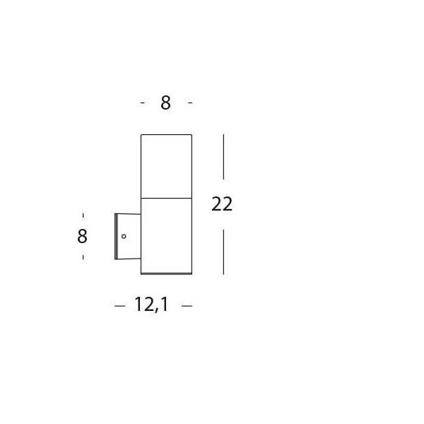 Applique In Alto 7w Led 4000k Sovil Kube Alluminio - 99484/72