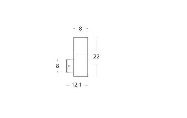 Applique In Alto 7w Led 4000k Sovil Kube Alluminio - 99484/72