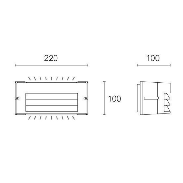 Applique Alette 10w Led 4000k Sovil Kobe Grafite - 99492/16