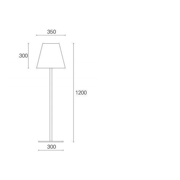 Piantana Da Esterno Piccola, Modello Table Linea Lounge, In Alluminio, Altezza 120 Cm, Larghezza 35 Cm, Attacco E27, Lampadine Escluse