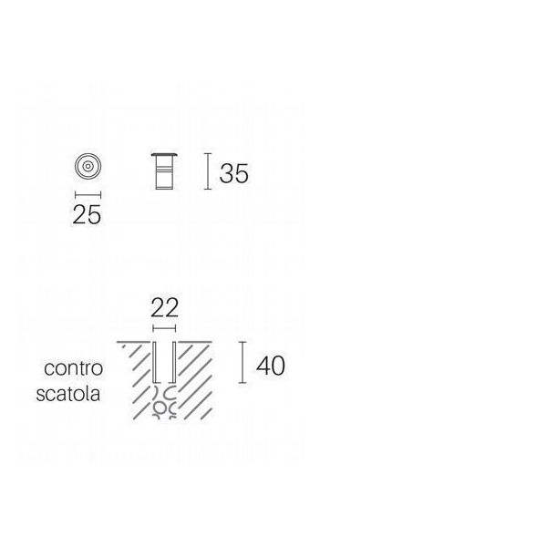 Incasso Calpestabile 1w Led 4000k Sovil Micro Acciaio - 99081/09
