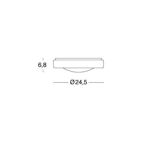 Plafoniera Media Tonda 13w Led 4000k Sovil Loft Bianco - 99101/02