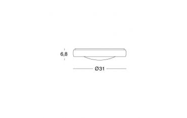 Plafoniera Grande Tonda 18 W Led 4000k Sovil Loft Bianco - 99102/02