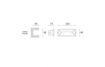 Incasso Parete Chiuso 12w Led 3000k Sovil Mask Bianco - 98152/02