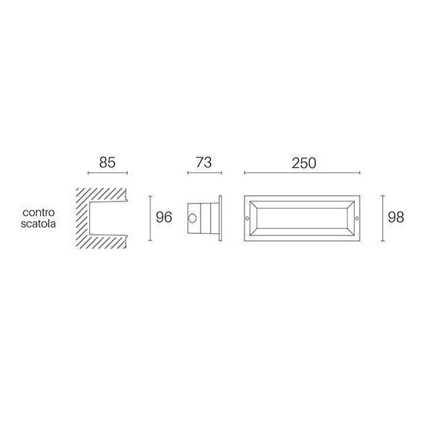 Incasso Parete Aperto 12w Led 4000k Sovil Mask Bianco - 99153/02