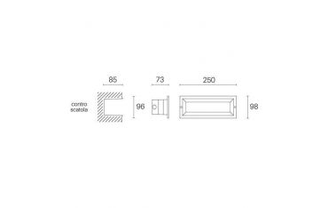 Incasso Parete Aperto 12w Led 4000k Sovil Mask Grafite - 99153/16